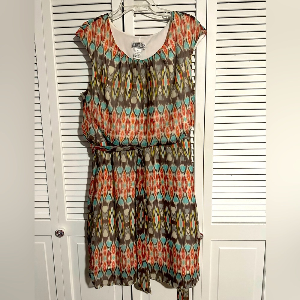 Robbie Bee Multi-Colored Dress ~ size 18